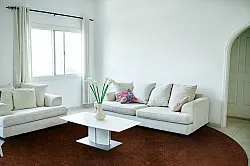 Tapis rond - Bovera (marron/rouge)