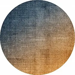 Tapis rond - Librilla (marron/bleu)