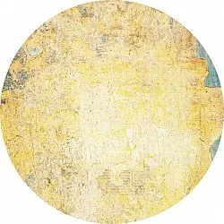 Tapis rond - Palau (doré/beige/bleu)