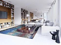 Tapis Wilton - Tivat (bleu/multicolore)