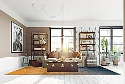 Tapis Wilton - Librilla (marron/bleu)