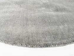 Tapis rond - PET recyclé avec aspect viscose (gris)