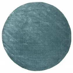 Tapis rond - PET recyclé avec aspect viscose (bleu acier)