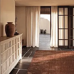 PET recyclé avec aspect viscose (marron)