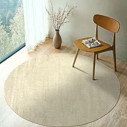 Tapis rond - PET recyclé avec aspect viscose (vert menthe)