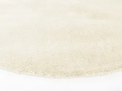 Tapis rond - PET recyclé avec aspect viscose (blanc cassé)
