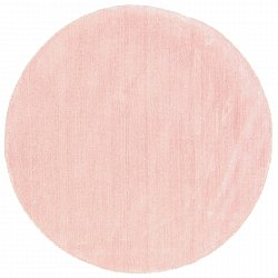 Tapis rond - Recycled PET with viscose look (rose)