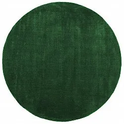 Tapis rond - PET recyclé avec aspect viscose (vert)