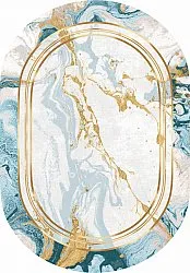 Tapis ovale - Emery (bleu)