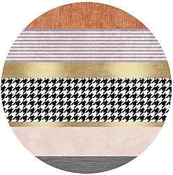 Tapis rond - Esme (orange/multicolore)