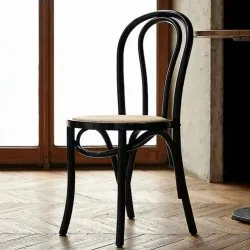 Chaise - Bistro (rotin/noir) - 2 pièces