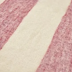 Plaids - Plaid en mélange de laine - Beatriz Stripe (rouge/blanc)