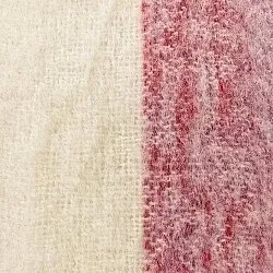 Plaids - Plaid en mélange de laine - Beatriz Stripe (rouge/blanc)
