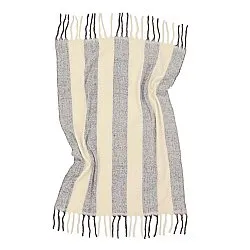 Plaids - Plaid en mélange de laine - Beatriz Stripe (noir/blanc)