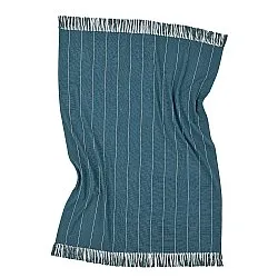 Plaids - Plaid en coton - Martina Stripe (bleu/blanc)