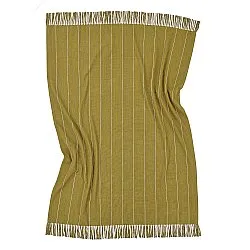 Plaids - Plaid en coton - Martina Stripe (vert/blanc)