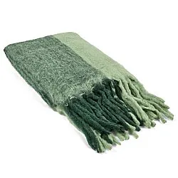 Plaid en mélange de laine - Carol (vert)