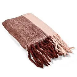 Plaid en mélange de laine - Carol (rose)
