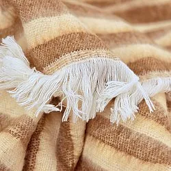 Plaids - Plaid en mélange de laine - Melody (marron/beige)