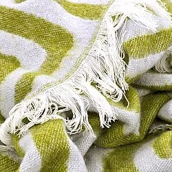 Plaids - Plaid en mélange de laine - Melody (vert/violet)