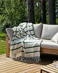 Plaid en mélange de laine - Miranda (vert)
