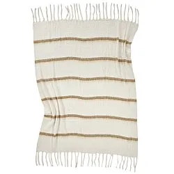 Plaid en mélange de laine - Miranda (jaune)