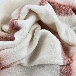 Plaid en mélange de laine - Miranda (rose)
