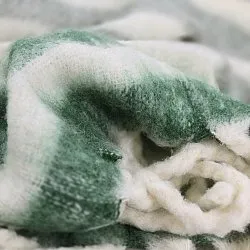 Plaid en mélange de laine - Monica (vert)