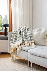 Plaid en mélange de laine - Monica (jaune)