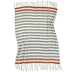 Plaid en mélange de laine - Monica (rose)