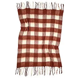 Plaid en mélange de laine - Phoebe (rose)