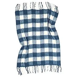 Plaid en mélange de laine - Phoebe (bleu)