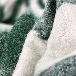 Plaid en mélange de laine - Phoebe (vert)