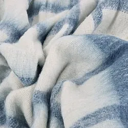 Plaid en mélange de laine - Rachel (bleu)
