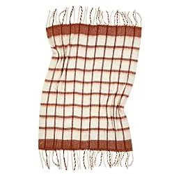 Plaid en mélange de laine - Rachel (rose)