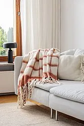 Plaid en mélange de laine - Rachel (rose)