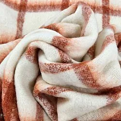 Plaid en mélange de laine - Rachel (rose)