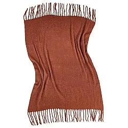 Plaid en mélange de laine - Samantha (cuivre)