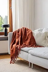 Plaid en mélange de laine - Samantha (cuivre)