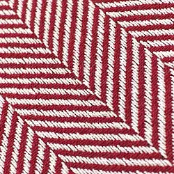 Plaids - Plaid en coton - Denisa Fishbone (rouge/blanc)