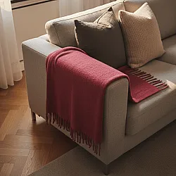 Plaids - Plaid en mélange de laine - Samantha (rouge foncé)