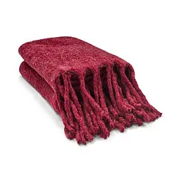 Plaids - Plaid en mélange de laine - Samantha (rouge foncé)