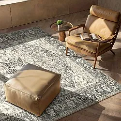 Tapis tissé à plat - Alvand (noir)
