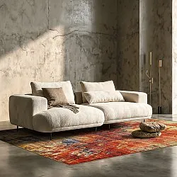 Tapis tissé à plat - Bechar (rouge/multi)