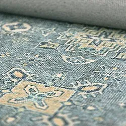 Tapis tissé à plat - Benaluna (bleu/vert)