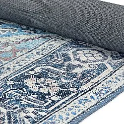 Tapis tissé à plat - Birjand (bleu)