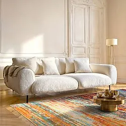 Tapis tissé à plat - Kazea (orange/multicolore)
