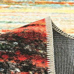Tapis tissé à plat - Kazea (orange/multicolore)