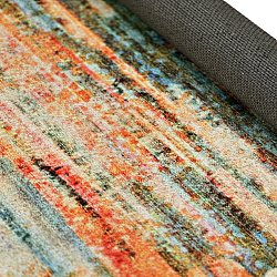 Tapis tissé à plat - Kazea (orange/multicolore)