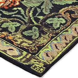 Tapis tissé à plat - Masarida (noir/multi)